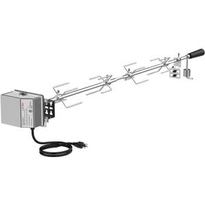 onlyfire Universal Grill Replacement Rotisserie Kit - 45'' & 53'' X 1/2'' Hexagon Spit Rod, Stainless Steel Electric Motor