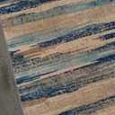 Runner Rug for Hallway 2'6x12 - Indoor Modern Abstract Long Washable Rugs with Non Slip Backing Ultra Soft Low Pile Carpet for Kitchen Entryway Home Decor Floor Mat for Bathroom Laundry 2'6x12 Blue