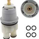 RP46074 Shower Valve Cartridge Assembly, Replacement for De-lta Tub/Shower Valves 13/14 Series, Universal Single-handle MulitChioce Faucet Repair Kit (White-1PCS)