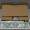 Wireless Keyboard and Mouse Combo, Full-Sized Wireless Keyboard and Adjustable DPI Mouse, 2.4GHz USB Receiver, Silent Keyboard and Mouse for PC, Windows, MAC, Desktop, Laptop (Avocado Green)