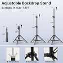 BEIYANG Backdrop Stand, 7.5 FT x 10 FT Adjustable Photography Background Support System Kit with Carrying Bag for Photo Video Studio