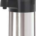 OGGI Airking 102oz Stainless Steel Thermal Coffee Carafe- Vacuum Container w/Lever Action Pump, Insulated Coffee Carafe, Thermos Carafe, Hot Beverage Dispenser, Catering Supplies, 3 Liters
