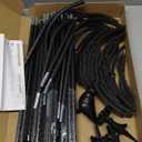 2 Pcs Garden Trellis for Climbing Plants, 6.2 Ft Rustproof Metal Pipe with Heavy Duty Plastic Coated, Garden Outdoor Indoor Potted Plant Support, Obelisk Garden Trellis for Climbing Vine (Black)