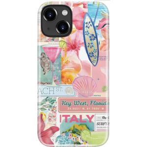 LUMARKE for iPhone 14/iPhone 13 Case, Cute Preppy Floral Cover for Women