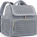 Diaper Bag Backpack, Baby Bag with Changing Pad, Travel Waterproof Diaper Bag Tote, Newborn Essentials Must Haves, Luxury baby shower gifts for boys & Girls, Grey