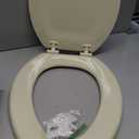 HIGHCRAFT Premium Elongated Toilet Seat with Adjustable Hinges & Quick Removal Mechanism - Molded Wood Toilet Seat - Fits Standard Elongated Toilets - Oval Seat in Bone/Beige