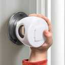Door Knob Safety Cover for Kids, Child Proof Door Knob Covers, Baby Safety Door knob Handle Cover Lockable Design (4 Pack) (Small-2.6" Diameter)