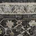 WITSHOCK Living Room Area Rugs 6x9: Washable Rug Boho Soft Non-Slip Low Pile Stain Resistant Foldable Carpet for Bedroom Playroom Dining Room Office Kitchen Farmhouse Home Decor Rug-Bitter Black