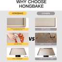 HONGBAKE 2 Pack Half Sheet Baking Pans,Non Stick Baking Sheet for Oven, 57% Thicker Carbon Steel Cookie Sheets for baking, 17.5" x 12" Cookie Trays