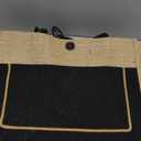 Reginary 8 Pack Burlap Tote Bags Bulk Large Jute Tote with Handles Reusable Canvas Gift Bags for Wedding Travel (Black)