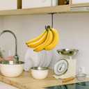 3 x JINIHFW Banana Hook Hanger,Under Cabinet Banana Hook Foldable