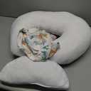 AMASKY Nursing Pillow, More Support for Mom and Baby, Removable Cotton Cover and Colorful Animal Patterns, Machine Washable, Plus Size Baby Pillow, White, Pallet of Product