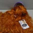 Orange Ginger Wig With Bangs Long Curly Wavy Daphne Costume Wig Heat Resistant Synthetic Bangs Wigs for Women Daily Party Use (26 Inches)