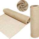 Tranqun 40'' x 100 ft Burlap Fabrics Roll Natural Burlap Tree Wrap Winter Garden Frost Plant Protection Blankets Cloth Weed Barrier Craft Projects and Party Decor