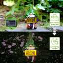 Solar Garden Gnomes Outdoor Garden Decor with Solar LED Light, Yard Graden Gnomes Decorations for Patio Lawn, Gifts for Mom, Gnomes Gifts for Women (Gnomes)