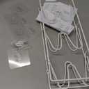 Durmmur 2 Pack Pot Lid Organizer Rack, 6Tier Pot Lids Holder for Cabinet Door/Wall, No Drilling Adhesive Wall/Door Mounted Rustproof Pot and Pan Cover for Kitchen Storage, White