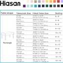 Hiasan White Rectangle Tablecloth - Waterproof Washable Polyester Fabric Table Cloth for Buffect Dining Birthday Party Wedding, 70 x 90 Inch