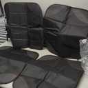 Car Seat Protector, 2 Pack Carseat Protector with Thick Padding, Baby/Pets for Child Car Seat-Mesh Pockets-Waterproof-Universal Size(Black)