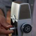 AKG Pro Audio Lyra Ultra-HD USB C Microphone for Recording, Streaming, Gaming, Podcasting, ASMR on PC and Mac, Condenser Mic for Laptop or Computer, Adjustable Stand, Plug and Play  Blue and Silver