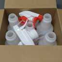 Veco Spray Bottle (5 Pack,16 Oz) with Measurements and Adjustable Nozzle(Mist & Stream Mode), HDPE Plastic Spray Bottles for Cleaning Solution, Household/Commercial/Industrial Use, No Leak and Clog