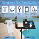 2-in-1 Pool Towel Rack Outdoor,Adjustable Height Pool/Hot Tub Side Rack