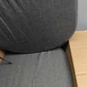 Chair Cushions for Dining Chairs Set of 2, D-Shaped Seat Cushion for Kitchen Chairs with Removable Cover and Ties, Indoor Chair Pads for Dining Room, Kitchen, 17" x 17" x 2.56", Grey