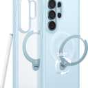 TORRAS Q3 Spin for Samsung Galaxy S26 Ultra Case with 360 Magnetic Stand, Fit for Magsafe, Hard PC Shockproof S26 Ultra Phone Case with Kickstand, Light Blue