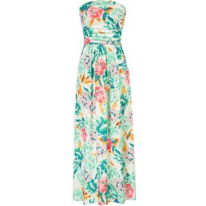 GRACE KARIN Women Strapless Dress Casual Loose Ruched Long Maxi Dress with Pockets (White, S)