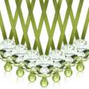 Coume 36 Pcs Sage Green Baby Shower Favors Acrylic Pacifier Necklace Thank You Gift Bulk with Cards for Guests Prizes Baby Shower Games Favors