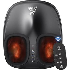 BOB AND BRAD Foot Massager with Heat and Remote,FSA Eligible HSA Eligible, Shiatsu Deep Kneading Electric Feet Massager Machine for Plantar Fasciitis, Men Size 12