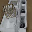 Crystal Bathroom Vanity Light Gold Chrome 3-Light Modern Bathroom Lighting Fixtures Over Mirror Square Wall Sconce