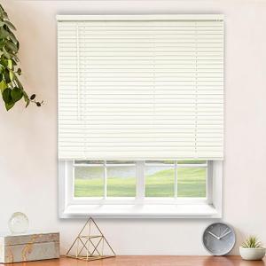 CHICOLOGY Blinds for Windows, Mini Blinds, Window Blinds, Door Blinds, Blinds & Shades, Camper Blinds, Mini Blinds for Windows, Horizontal Window Blinds, Alabaster, 24" W X 36" H