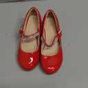 K KomForme Mary Jane Shoes with Low Heel Rhinestones Princess Flats Dress Pump Shoes for Little Kid/Big Kid 13