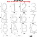 8 Inch Large Metal House Number for Outside, Modern Floating Home Address Numbers, Aluminum Silver Anti-Rust numbers for house for Garden Front Door Garage Apartment Signage,911 Visibility Signage (8)