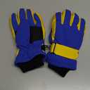 Kids Children Ski Gloves Waterproof Winter Warm Gloves for Snowboarding (Blue Ye, 7-9 Years Old)