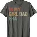 Funny in My Dad Daughter Era Tee Fathers Day Men Gifts T-Shirt (Gray, M)