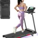 Compact Walking Pad Treadmill with Handle Bar and Incline for Home