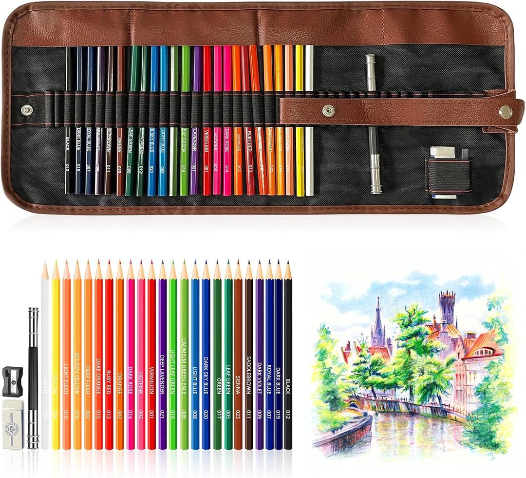 YunQiDeer Colored Pencils for Adult Coloring Books, Soft Core Drawing Sketching Coloring Pencils Set, Art Supplies Kit s for Adults Beginners