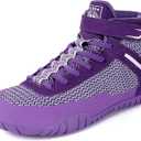 Womens Wrestling Shoes Boxing Shoes Zero Drop Sole (40, Purple)