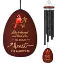 Cardinal Wind Chimes in Memory of Loved One,Sympathy Wind Chimes Memorial Wind Chime for Loss of a Loved One Mother Father,Cardinal Gifts & Sympathy Gift for Bereavement,Condolence,Funeral