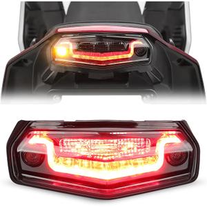LED Integrated Tail Light for Tenere 700 XTZ700 T700 2024-2025, Turn Signal Blinker Brake Light Rear Lamp, Plug & Play Smoked Lens Motorcycle Taillight Tenere 700 Accessories (2024-2025)