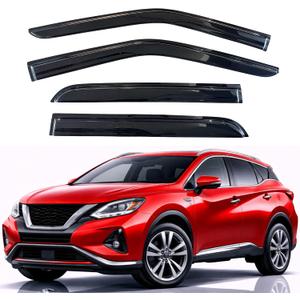 KPY Rain Guards Fit for 2015-2024 Nissan Murano, Out-Channel Window Visors Vent Wind Deflectors 4PC, Car Accessories for 15-24 Murano