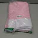 Christmas Chair Covers Set of 4 Santa Claus Hat Chair Back Covers Xmas Slipcover for Christmas Kitchen Dinning Room Decoration Table Decor(Pink)