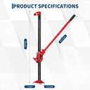 Garvee 48 in High Lift Farm Jack 3 Ton/7000 LB, Ratcheting Offroad Jack with 5.2-41.8 in Lifting Range, Heavy Duty Utility Bumper Lifter for Car, Tractor, Truck, SUV, Red