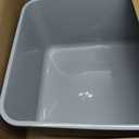 SpaceTime Large Cat Litter Box with High Sides,Cat Boxes for Indoor Cats,Cat Litter Pan for Kitty,Litter Box with Low Entry,Easy to Clean,Anti-Splashing(Grey)