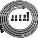 Cen-Tec Systems 94731 Quick Click 30 Ft. Hose for Home and Shop Vacuums with Expanded Multi-Brand Power Tool Adapter Set for Dust Collection