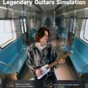 Donner HUSH X PRO Electric Guitar Kit - Smart Travel Guitar with Dozens of Preset Combinations, 7 Tone Sim Options, Metallic White