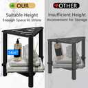 VOTZAAQ Shower Foot Rest, Shower Stool for Inside Shower, Stainless Steel Waterproof Shower Stool for Shaving Legs - Corner Bathroom Bench Seat with Storage Shelf for Small Shower Spaces, 13.9Hx13Lx8.66W inches