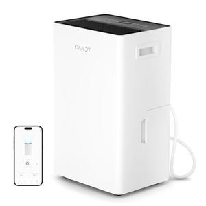 Candy 4500 Sq.Ft Dehumidifier for Basement,80 Pints Dehumidifiers for Home,Continuous/Sleep/Auto Mode,1.35 Gal Water Tank with Drain Hose,Portable & Wifi for Large Room,Bedroom,Bathroom,Garage,Laundry