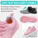 Barefoot Shoes Women Men Minimalist Zero Drop Wide Toe Box Water Shoes Hiking Barefoot Footwear Unisex Sneakers for Workout Cross-Trainer Walking Running Camping Grounding Beach Weightlifting Sport (Pink) S